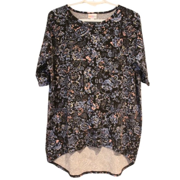 2/$30 🏷 Lularoe Black with Paisley Floral Irma  Size XS - Picture 1 of 3